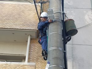 名古屋市中区にて街路灯取替電気工事