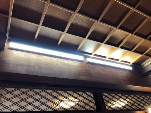名古屋市中区のお寺にて蛍光灯からＬＥＤ照明器具へ取替電気工事
